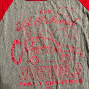 Ripple Junction Red and Gray Long Sleeve Tee